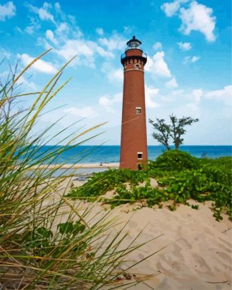 michigan Little Sable Point Lighthouse diamond painting