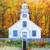 michigan old mission lighthouse diamond painting