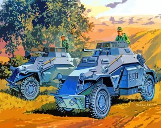 millitary panzers diamond paintings