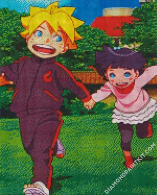 naruto and Himawari Uzumaki diamond paintings