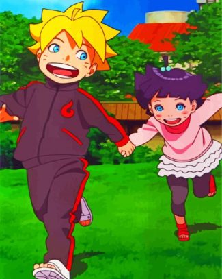 naruto and Himawari Uzumaki diamond painting