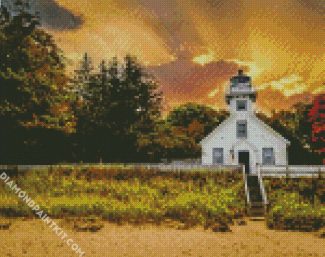 old mission lighthouse michigan diamond paintings