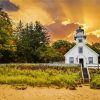 old mission lighthouse michigan diamond painting