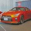 orange gtr car diamond paintings