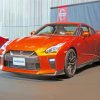 orange gtr car diamond paintings