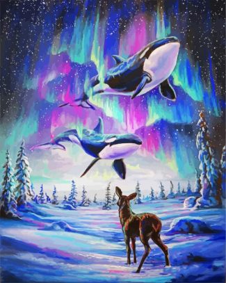 Orcas Fishes diamond painting