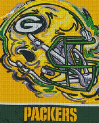 packers hellemt illustration diamond paintings