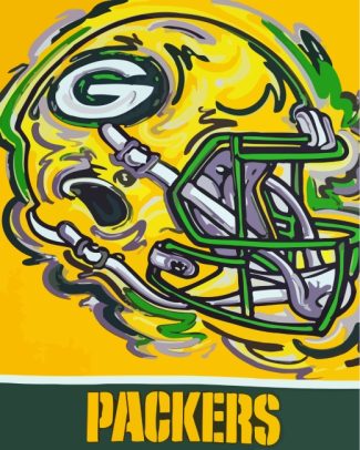 packers hellemt illustration diamond paintings