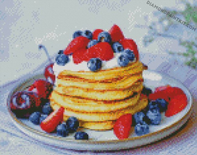 pancakes with fruit diamond paintings