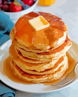 pancakes with honey diamond paintings