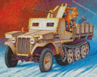 panzer millitary diamond painting