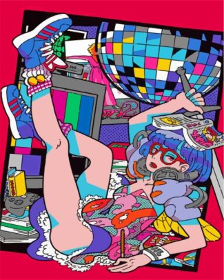 pop art paty girl diamond paintings