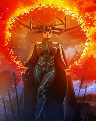 powerful hela diamond paintiing