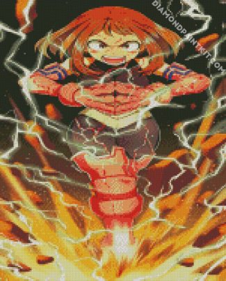 Powerful Uraraka diamond painting