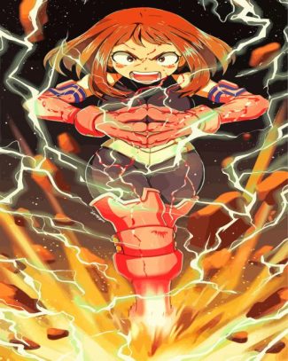 Powerful Uraraka diamond painting