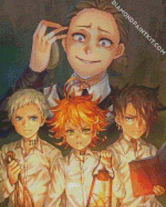 promised neverland anime characters diamond paintings