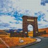 roosevelt arch yellowstone national park gardiner montana diamond paintings