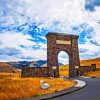 roosevelt arch yellowstone national park gardiner montana diamond paintings