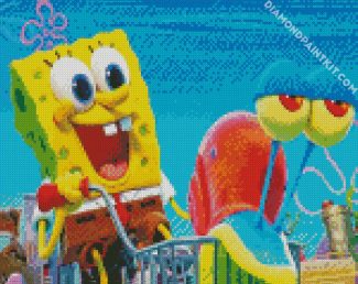 spongbob and gary diamond paintings