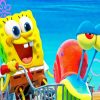 spongbob and gary diamond painting