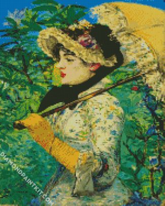 spring woman by manet diamond paintings