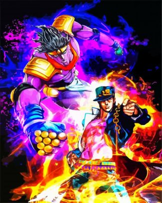 star platinum jotaro kujo anime diamond painting