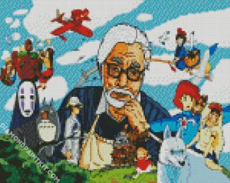 studio ghibli and hayao miyazaki diamond paintings