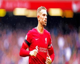 the footballer player Jordan Henderson diamond paintiing