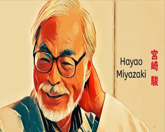 the japanese animator Hayao Miyazaki diamond painting