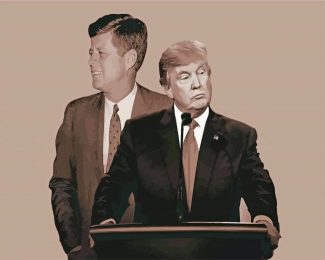 trump and Kennedy diamond painting