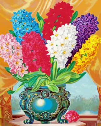 vintage Hyacinth flowers diamond paintings