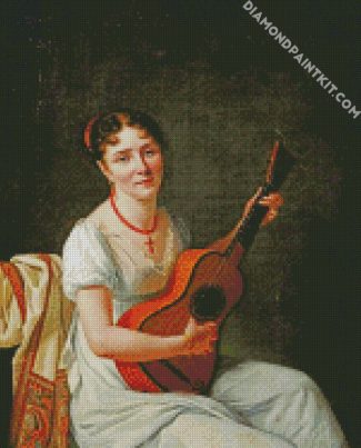 vintage guitarist woman diamond paintings