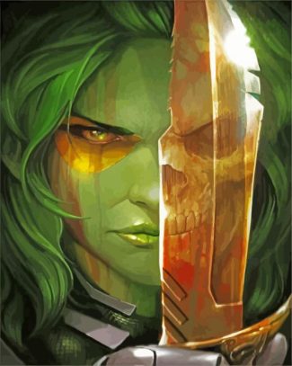 warrior Gamora diamond painting