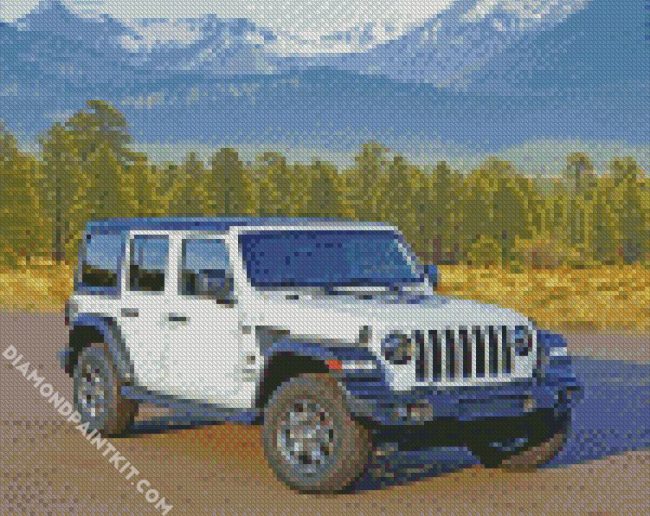 white jeep diamond paintings