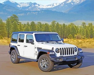 white jeep diamond paintings