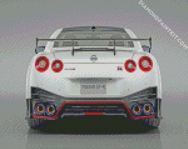 white nissan gtr diamond paintings