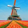 windmill keukenhof garden diamond paintings