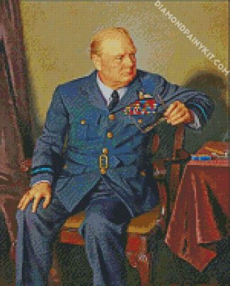 winston churchill Portrait diamond paintings