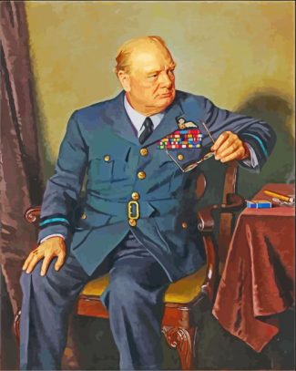 winston churchill Portrait diamond paintings