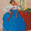 woman wearing Hanbok diamond paintings