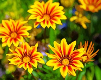 yellow Gazanias diamond painting