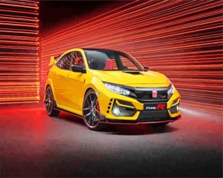 yellow honda diamond paintings