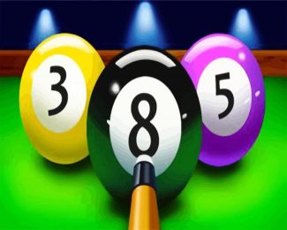 8 Ball Pool billiards diamond painting