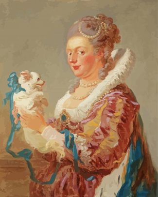 A Woman With A Dog Fragonard diamond painting