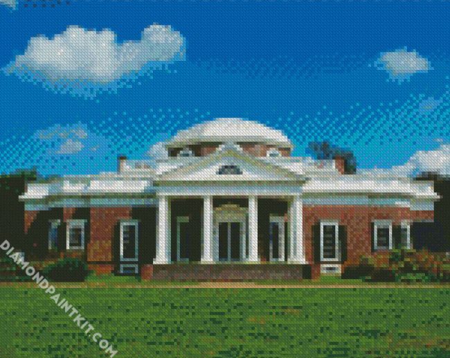 Monticello Charlottesville diamond painting