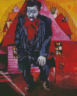 Red Jew Chagall diamond painting