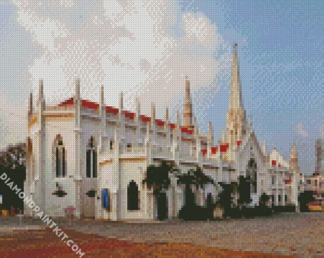 Santhome Cathedral Basilica India diamond painting