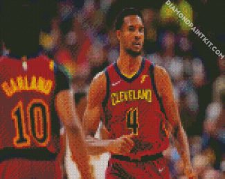 Aesthetic Evan Mobley Cavaliers diamond painting