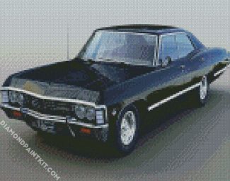 Black Chevy diamond painting