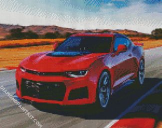 Red Chevrolet diamond painting